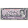 BC-40b 1954 Canada $10 Beattie-Rasminsky, M/T, VF-EF (VF30)