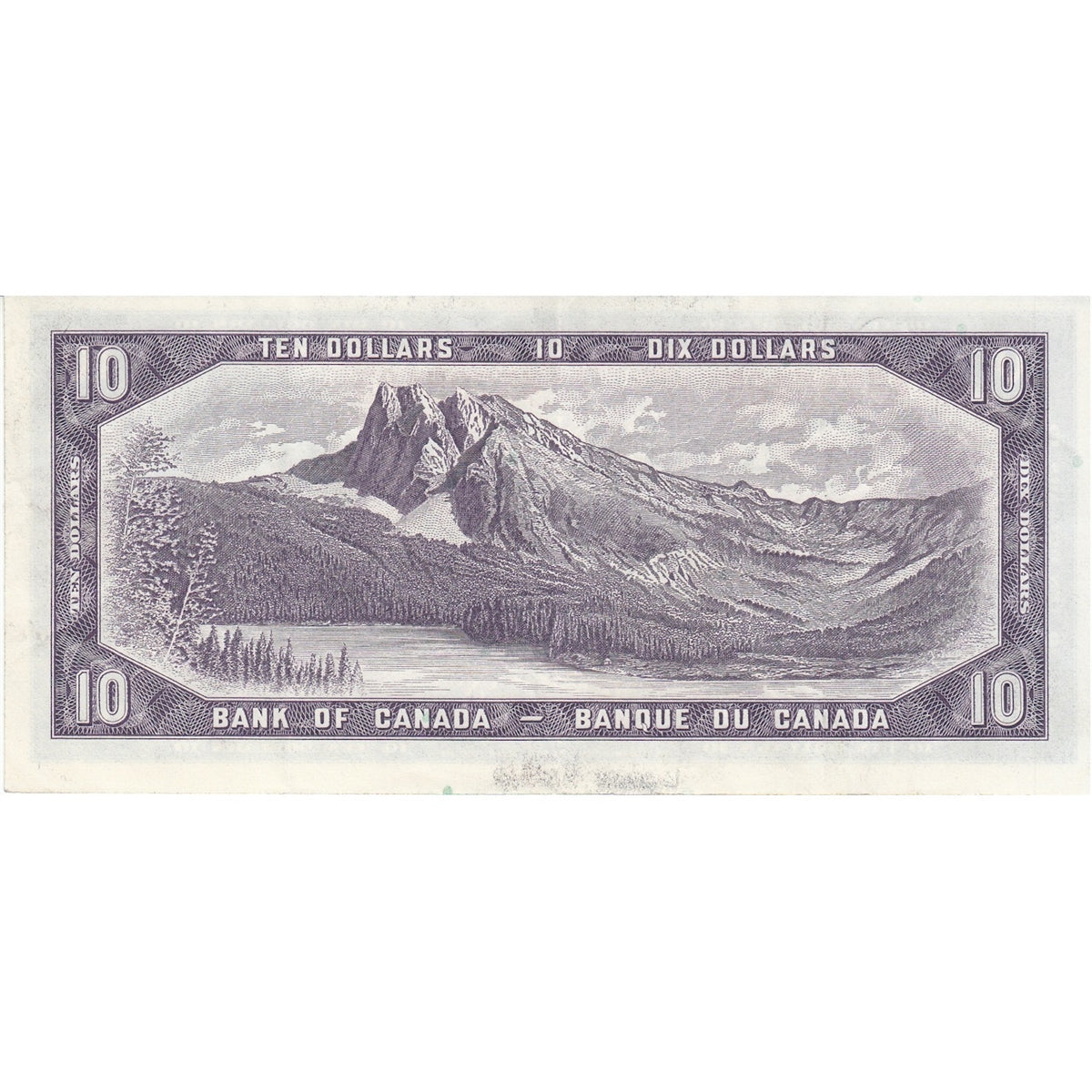 BC-40b 1954 Canada $10 Beattie-Rasminsky, M/T, VF-EF (VF30)