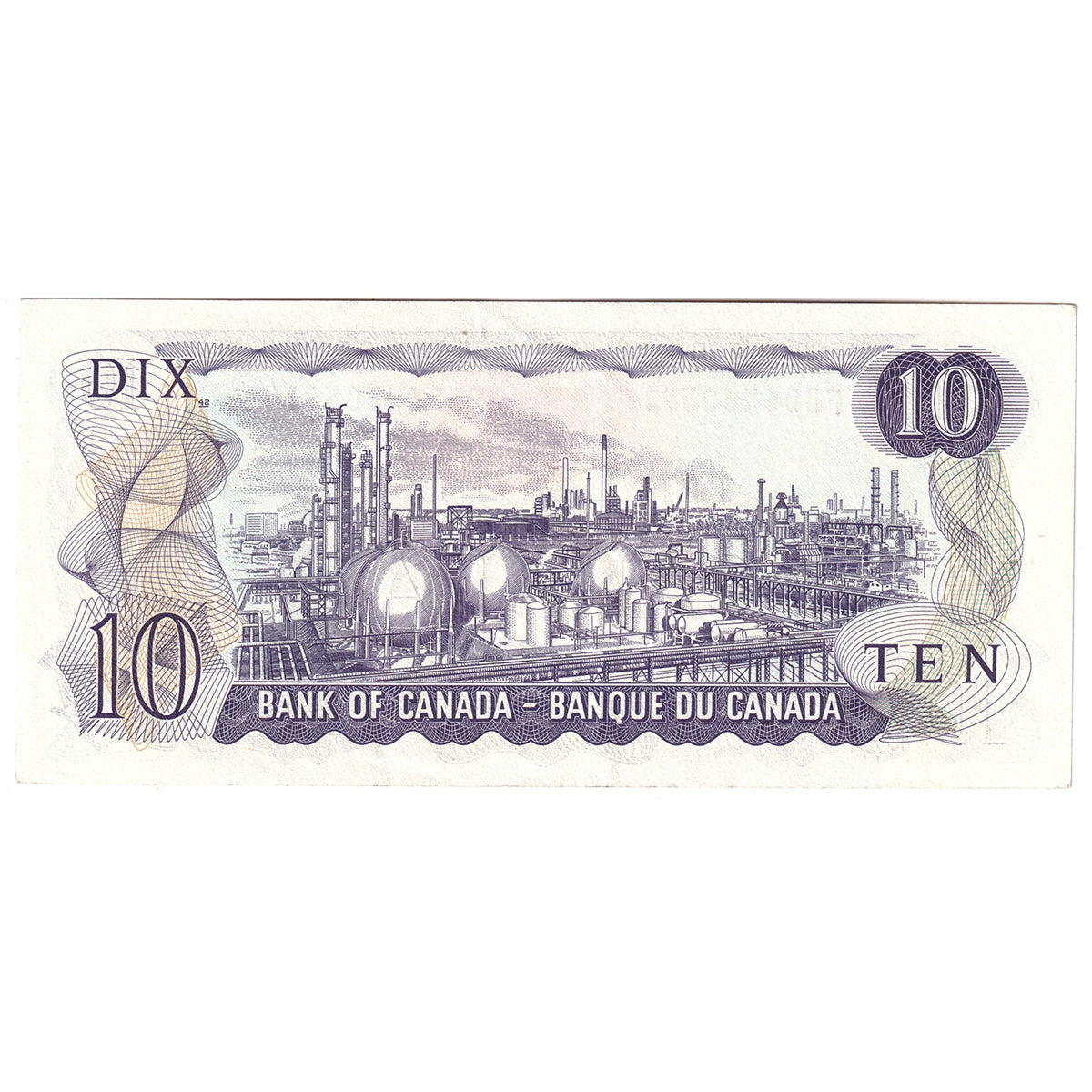 BC-49e 1971 Canada $10 Thiessen-Crow, FDD, Almost Uncirculated (AU50)