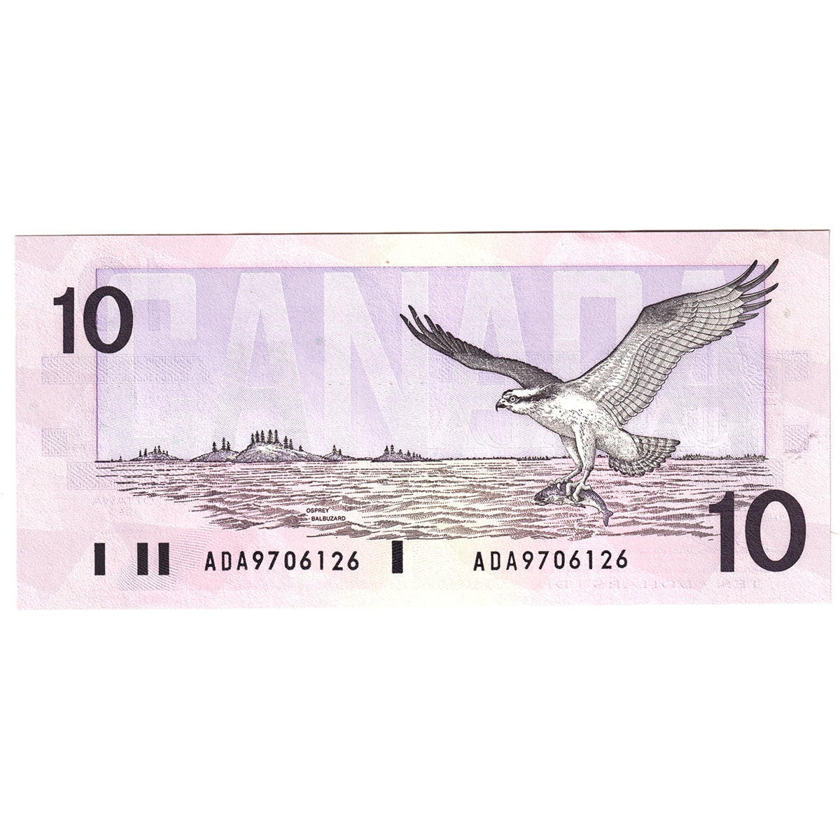 BC-57a 1989 Canada $10 Thiessen-Crow, ADA, AU-UNC (AU55)