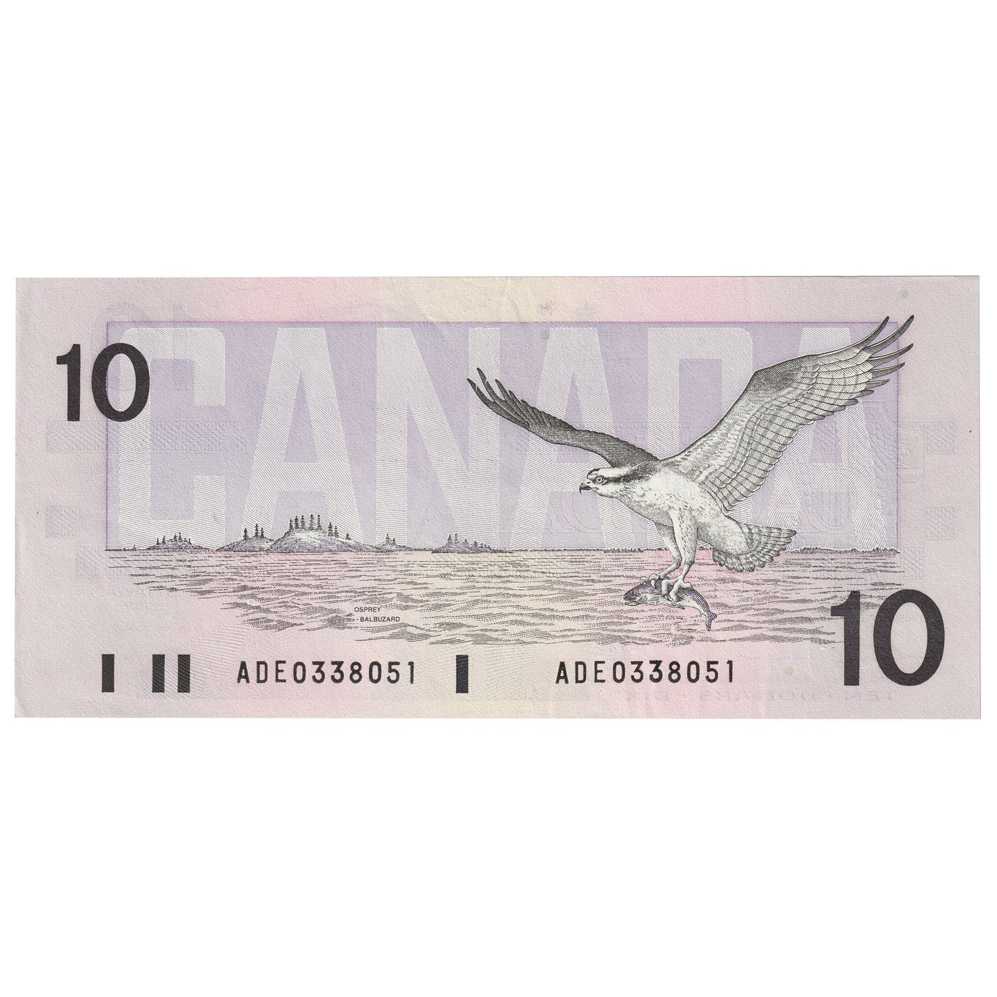 BC-57a 1989 Canada $10 Thiessen-Crow, ADE, Almost Uncirculated (AU50)