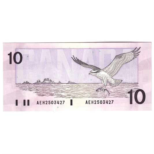 BC-57a 1989 Canada $10 Thiessen-Crow, AEH, AU-UNC (AU55)