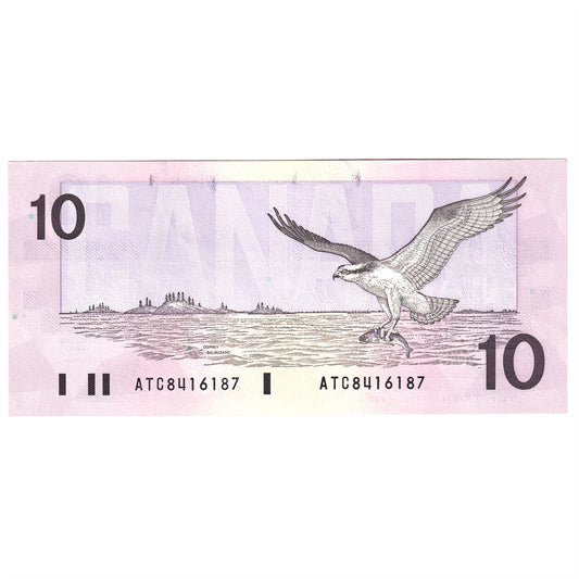 BC-57a 1989 Canada $10 Thiessen-Crow, ATC, AU-UNC