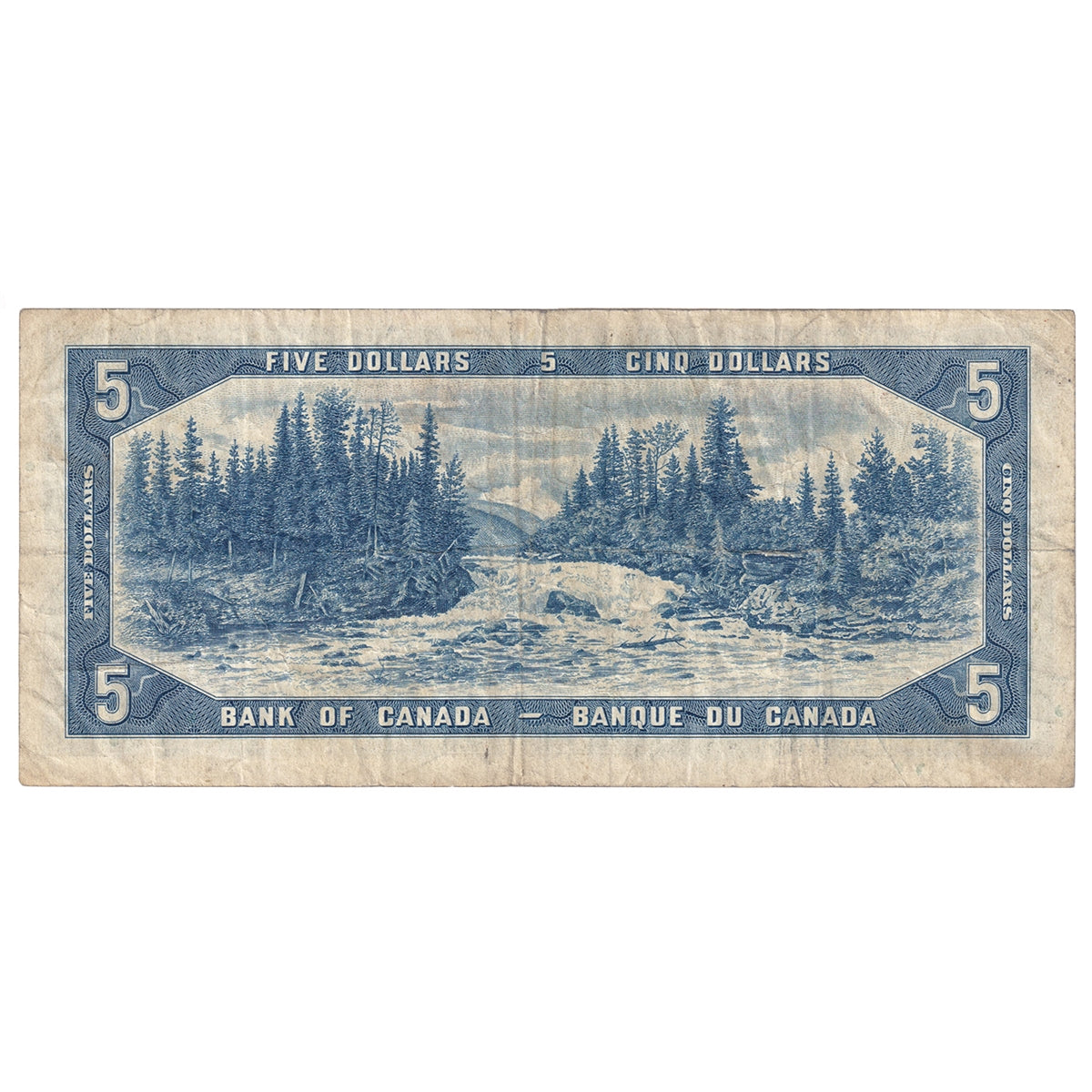 BC-39b 1954 Canada $5 Beattie-Rasminsky, L/S, F-VF (F15)