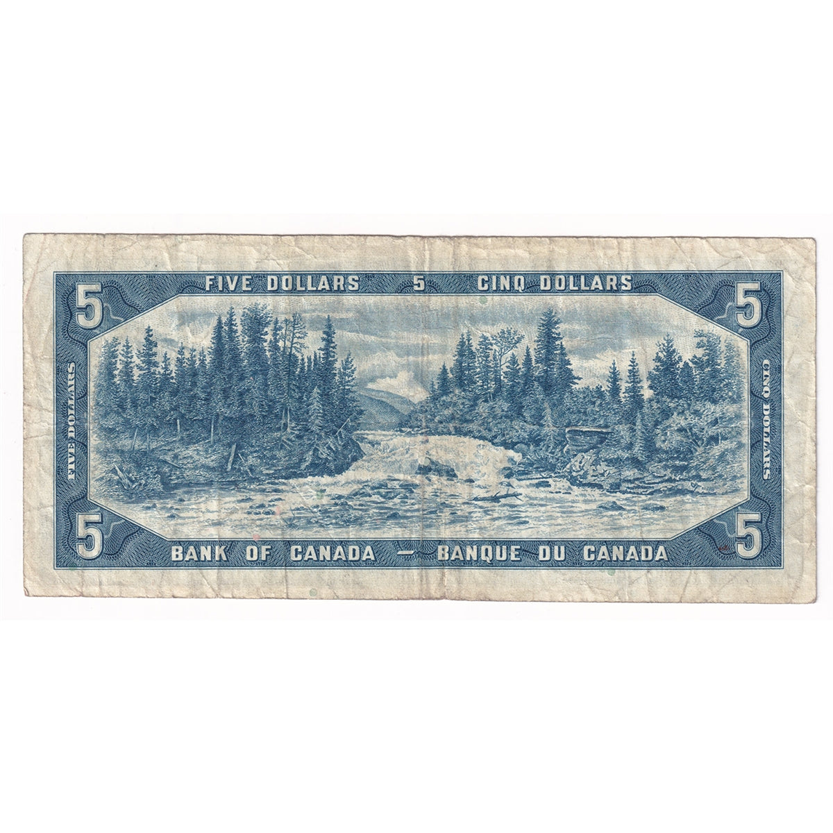 BC-39c 1954 Canada $5 Bouey-Rasminsky, S/X, Fine (F12)