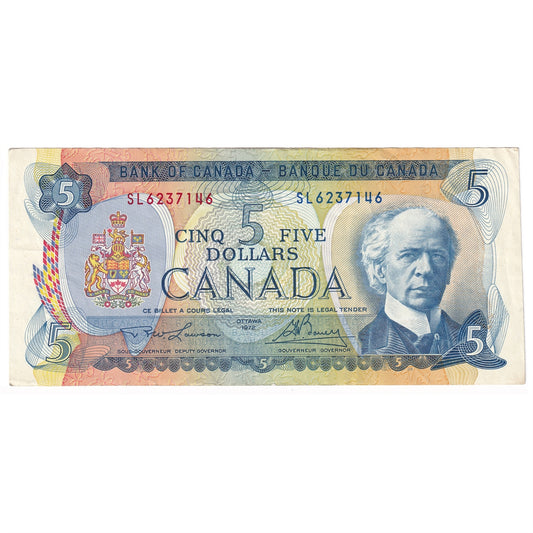 BC-48b 1972 Canada $5 Lawson-Bouey, SL, EF