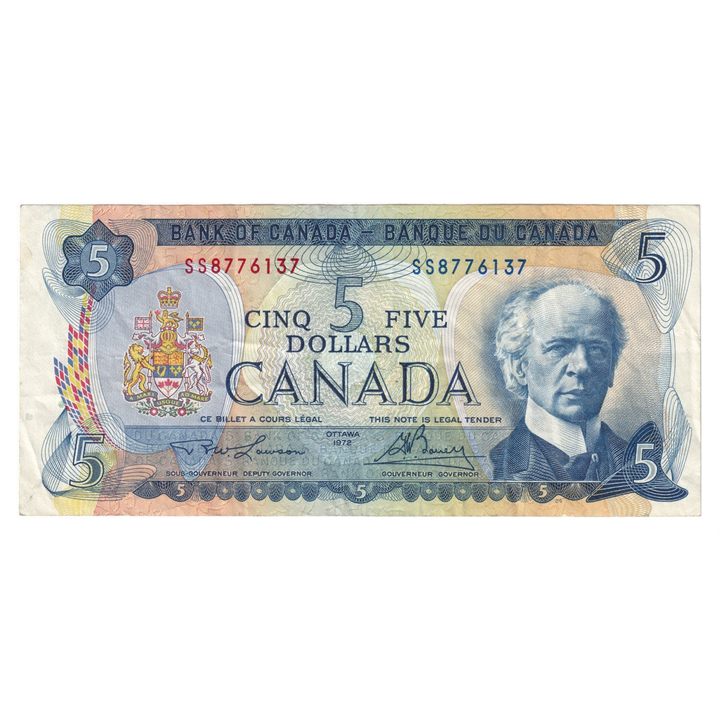 BC-48b 1972 Canada $5 Lawson-Bouey, SS, Very Fine (VF20)