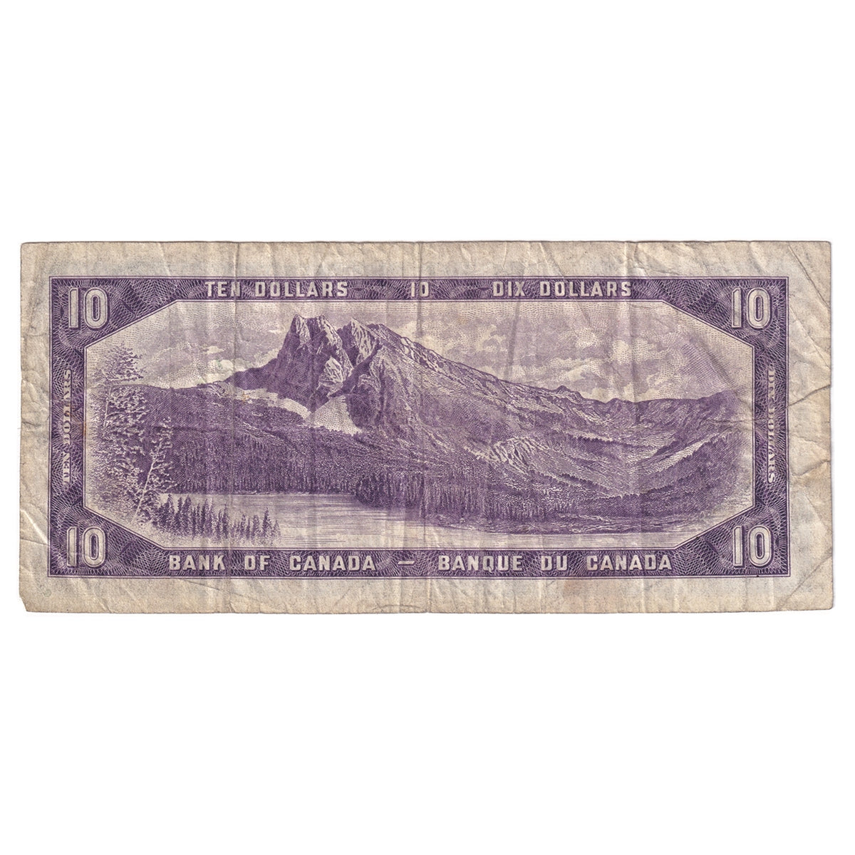 BC-40b 1954 Canada $10 Beattie-Rasminsky, I/T, Fine (F12)