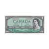 BC-37b 1954 Canada $1 Beattie-Rasminsky, G/N, Almost Uncirculated (AU50)