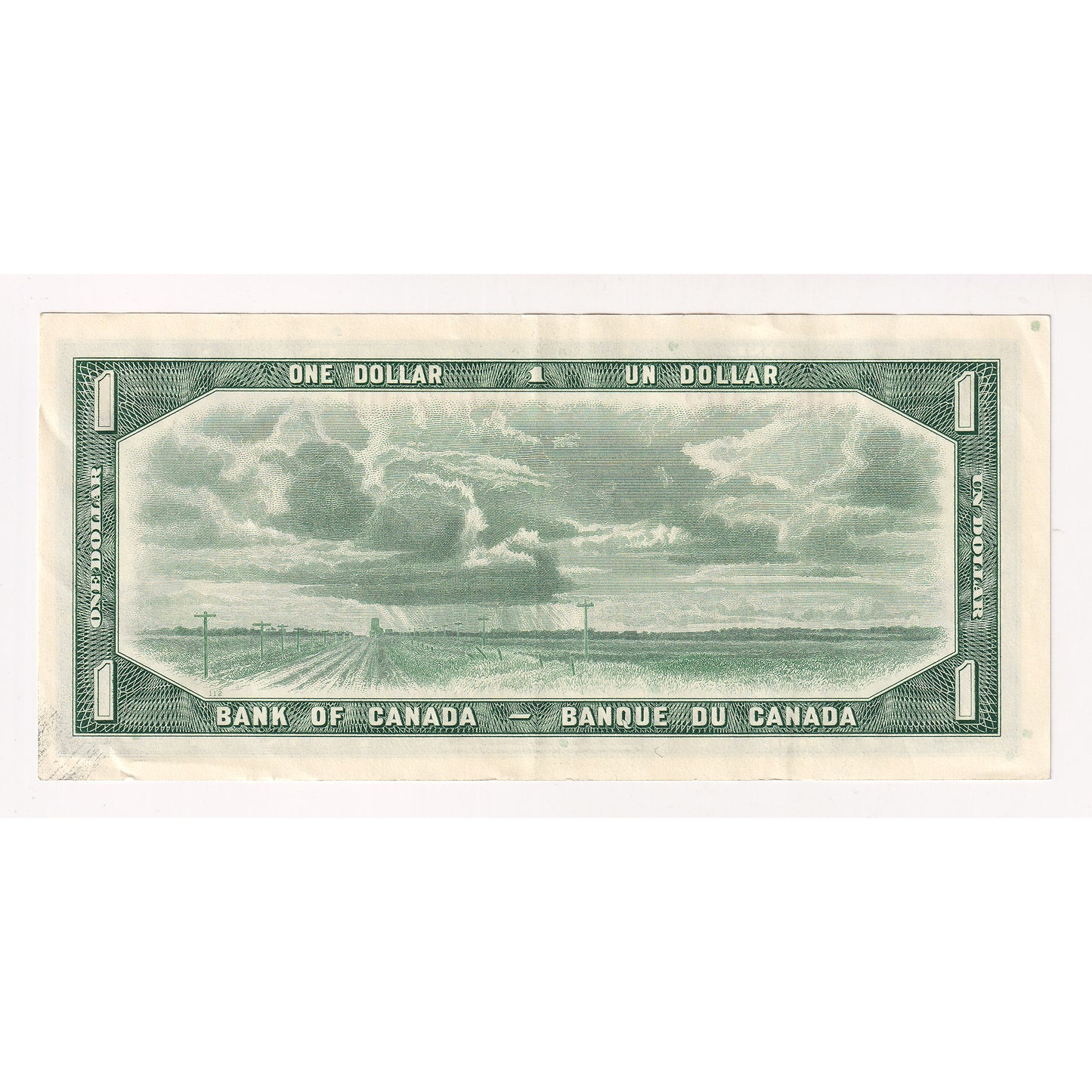 BC-37b 1954 Canada $1 Beattie-Rasminsky, U/O, EF-AU (EF45)