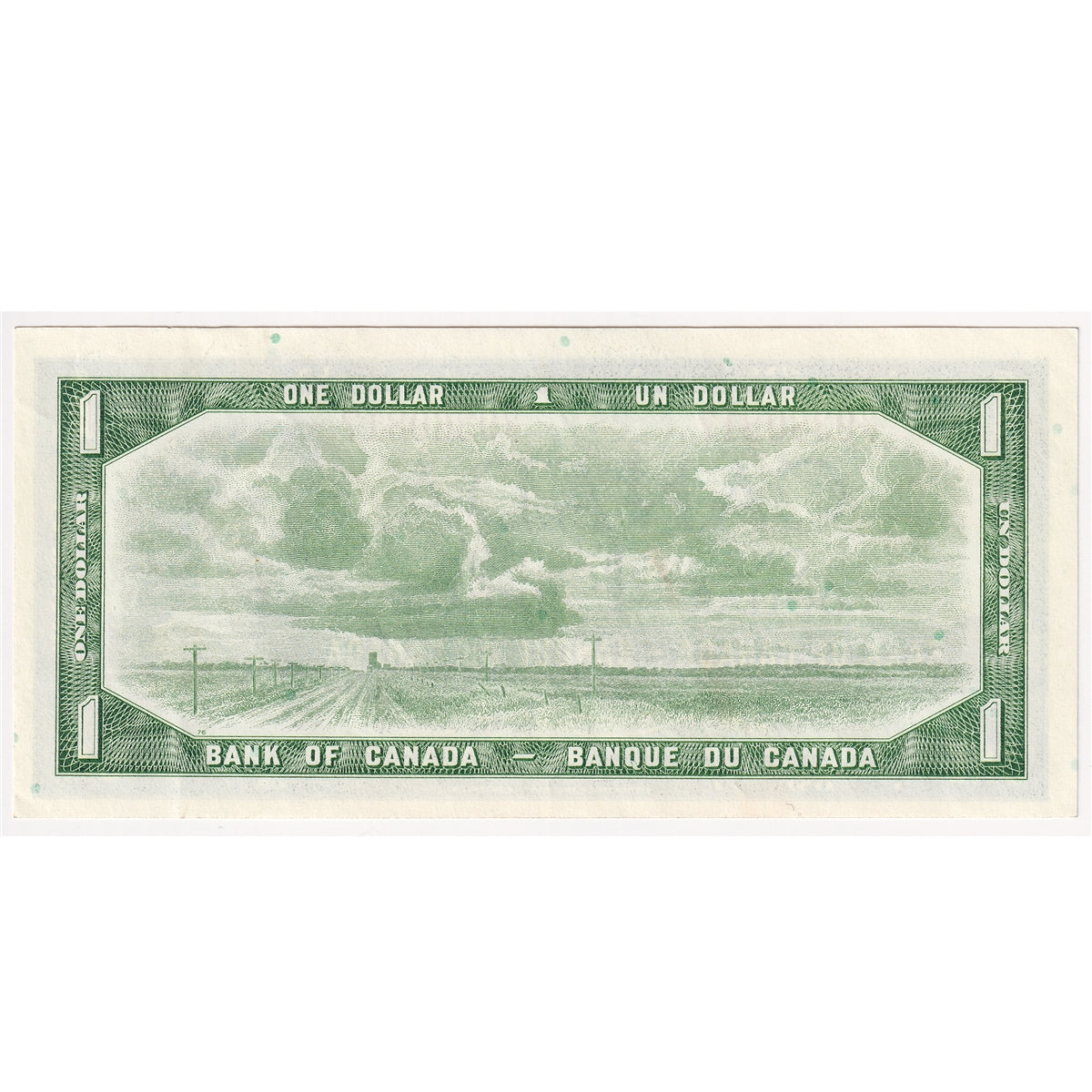 BC-37b-i 1954 Canada $1 Beattie-Rasminsky, O/P, Almost Uncirculated (AU50)