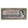 BC-40b 1954 Canada $10 Beattie-Rasminsky, Z/T, Extra Fine (EF40)