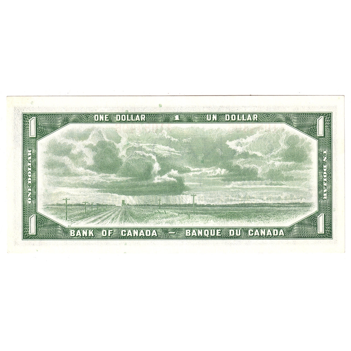 BC-37b-i 1954 Canada $1 Beattie-Rasminsky, W/P, AU-UNC (AU55)