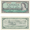 BC-37c 1954 Canada $1 Bouey-Rasminsky, O/F, AU-UNC (AU55)