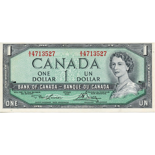 BC-37d 1954 Canada $1 Lawson-Bouey, A/I, CUNC
