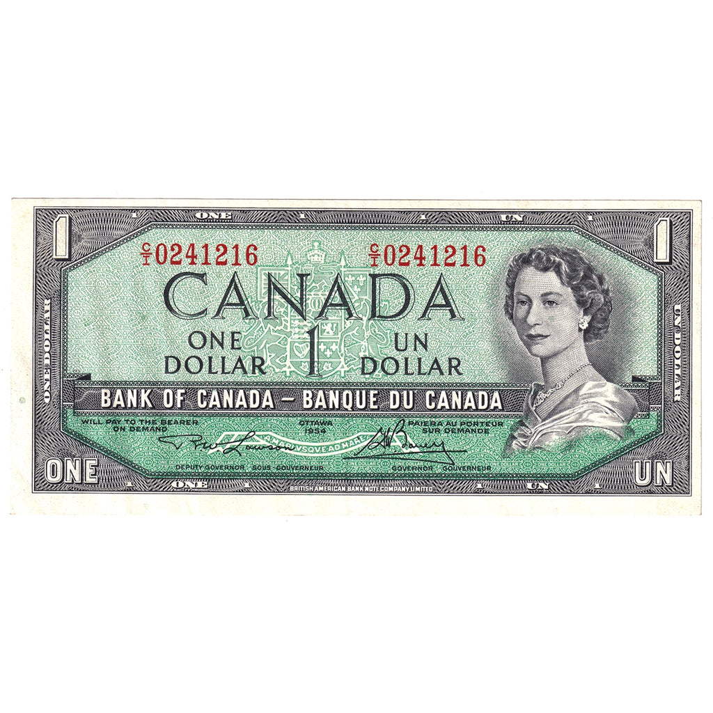 BC-37d 1954 Canada $1 Lawson-Bouey, C/I, EF
