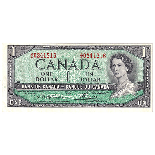 BC-37d 1954 Canada $1 Lawson-Bouey, C/I, EF