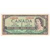BC-37d 1954 Canada $1 Lawson-Bouey, E/I, VF-EF (VF30)