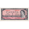 BC-38b 1954 Canada $2 Beattie-Rasminsky, F/U, Extra Fine (EF40)