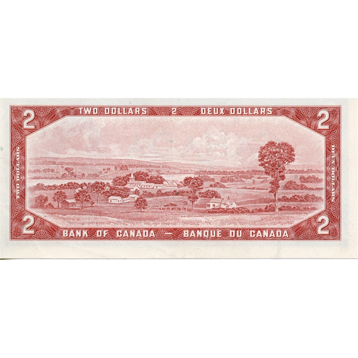 BC-38c 1954 Canada $2 Bouey-Rasminsky, C/G, Almost Uncirculated (AU50)