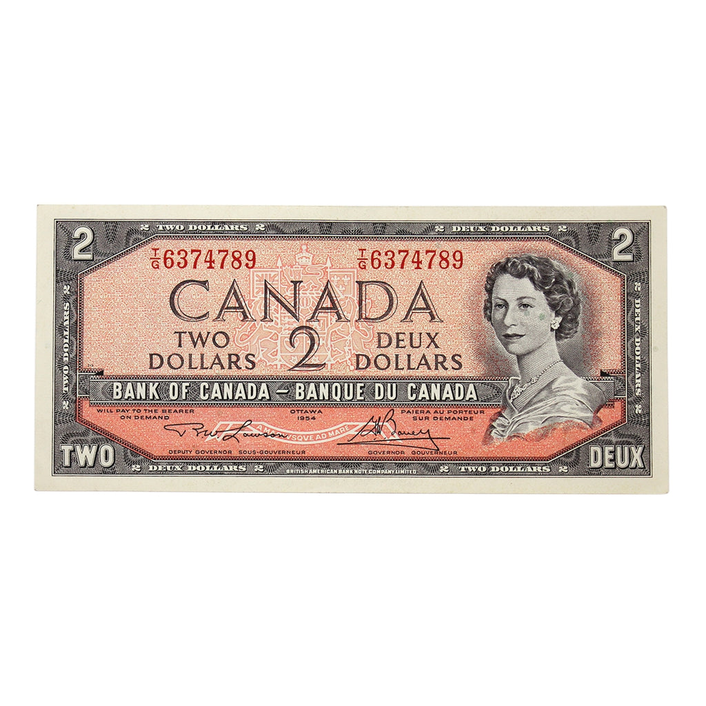 BC-38d 1954 Canada $2 Lawson-Bouey, T/G, Extra Fine (EF40)