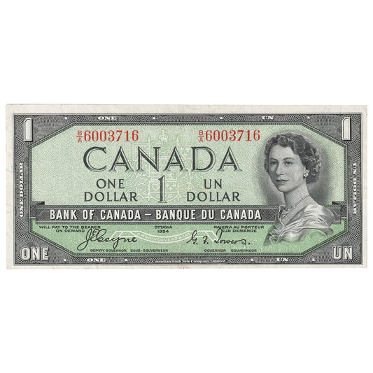 BC-29a 1954 Canada $1 Coyne-Towers, Devil's Face, B/A, VF-EF