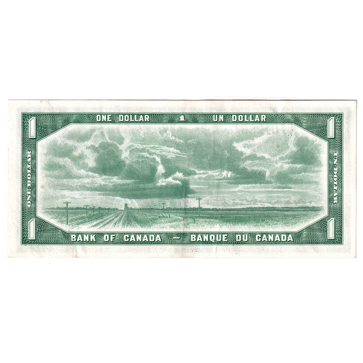 BC-29b 1954 Canada $1 Beattie-Coyne, Devil's Face, M/A, Almost Uncirculated (AU50)