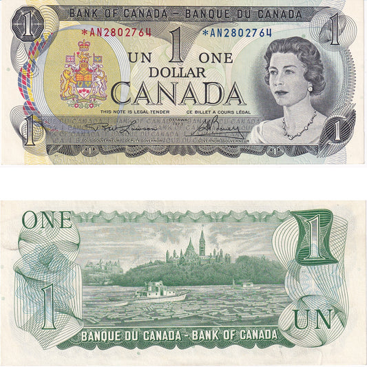 BC-46aA 1973 Canada $1 Lawson-Bouey, *AN, AU