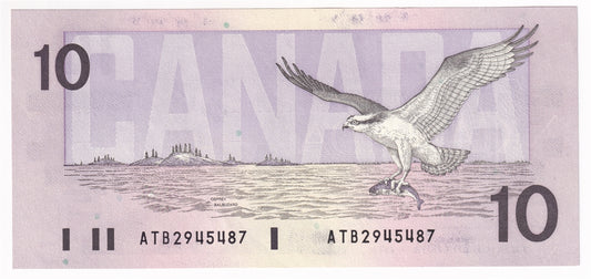 BC-57a 1989 Canada $10 Thiessen-Crow, ATB, AU-UNC