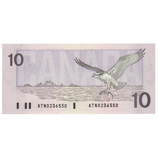 BC-57a 1989 Canada $10 Thiessen-Crow, ATN, UNC
