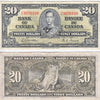 BC-25b 1937 Canada $20 Gordon-Towers, D/E, VF-EF (VF30)