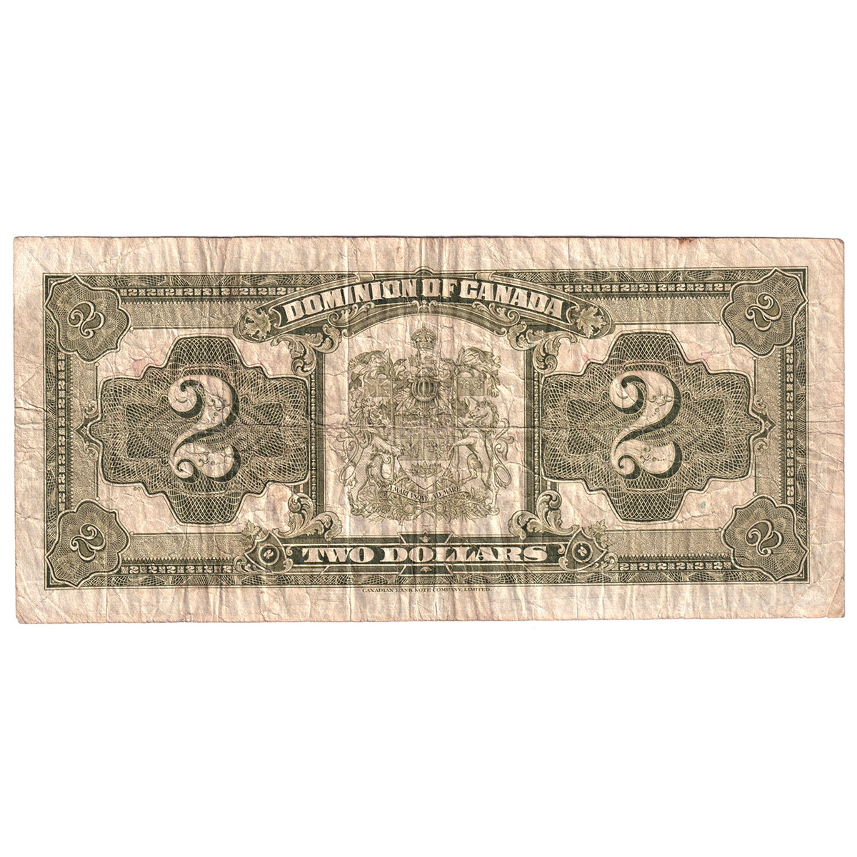 DC-26j 1923 Dominion $2 Campbell-Sellar, Black Seal, Group 3, Series T, Fine (F12)