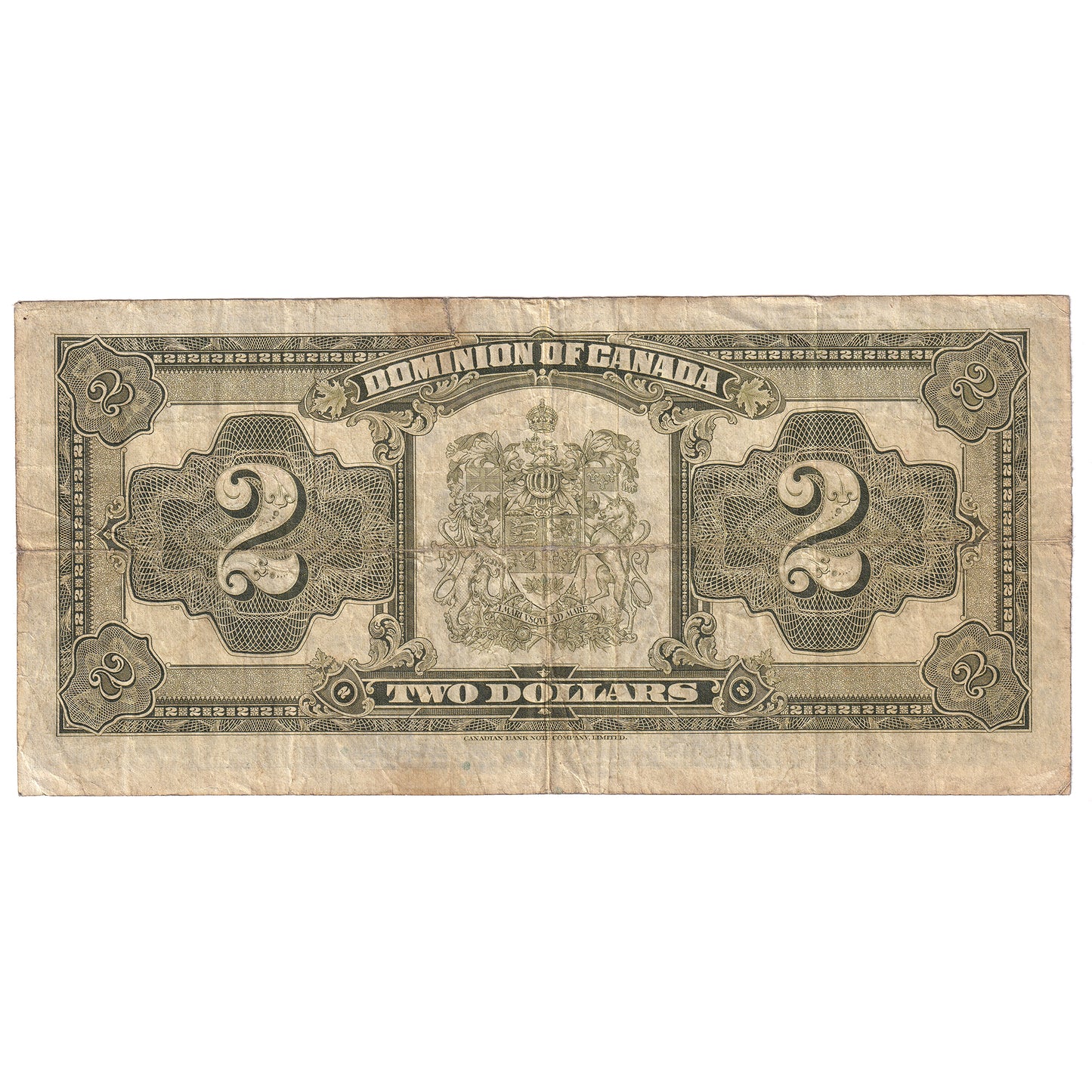 DC-26h 1923 Dominion $2 McCavour-Saunders, Blue Seal, Group 2, Series R, F-VF (F15)