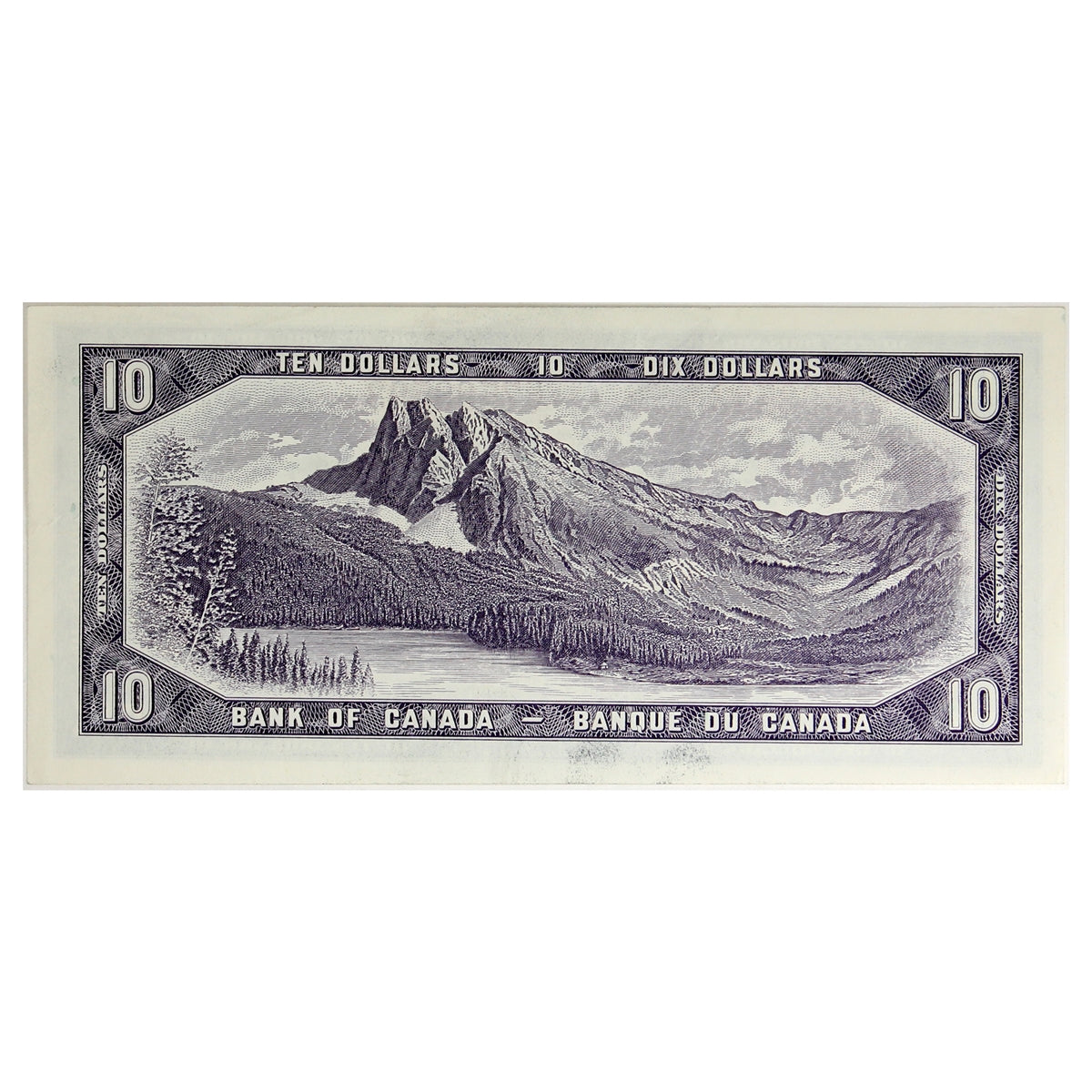 BC-40b 1954 Canada $10 Beattie-Rasminsky, C/V, Almost Uncirculated (AU50)
