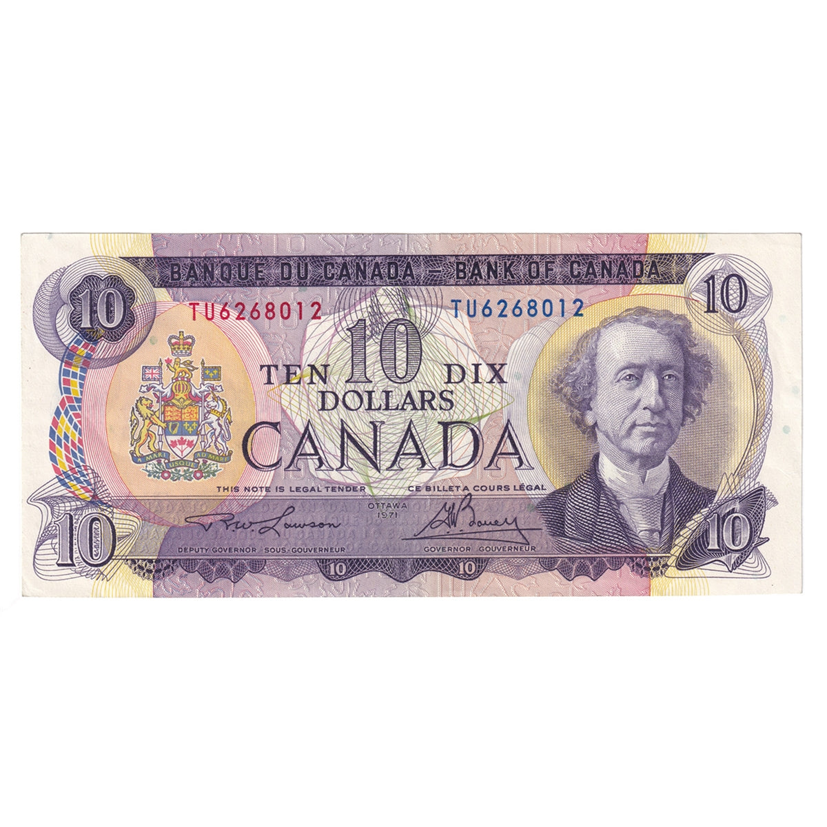 BC-49c 1971 Canada $10 Lawson-Bouey, TU, Extra Fine (EF40)