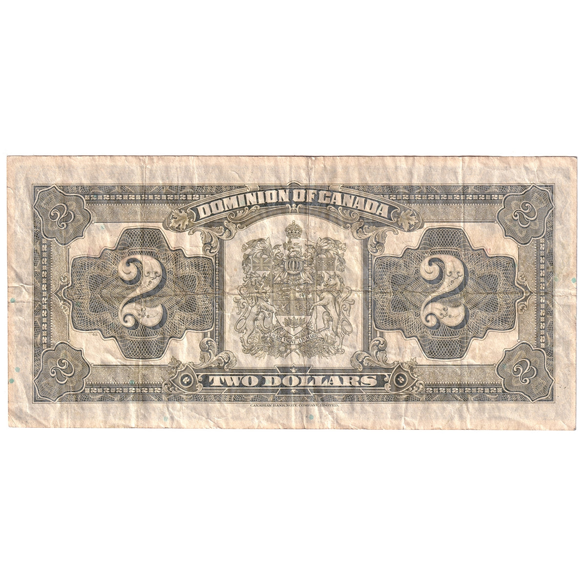 DC-26l 1923 Dominion $2 Campbell-Clark, Black Seal, Group 4, Series W, Very Fine (VF20)