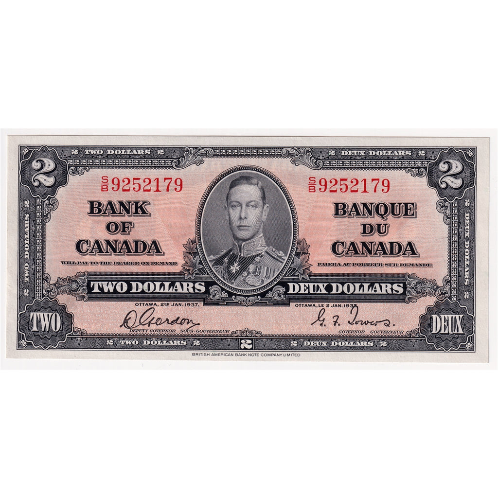 BC-22b 1937 Canada $2 Gordon-Towers, S/B, EF-AU (EF45)
