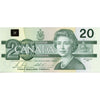 BC-58b 1991 Canada $20 Bonin-Thiessen, ESZ with BPN, Almost Uncirculated (AU50)