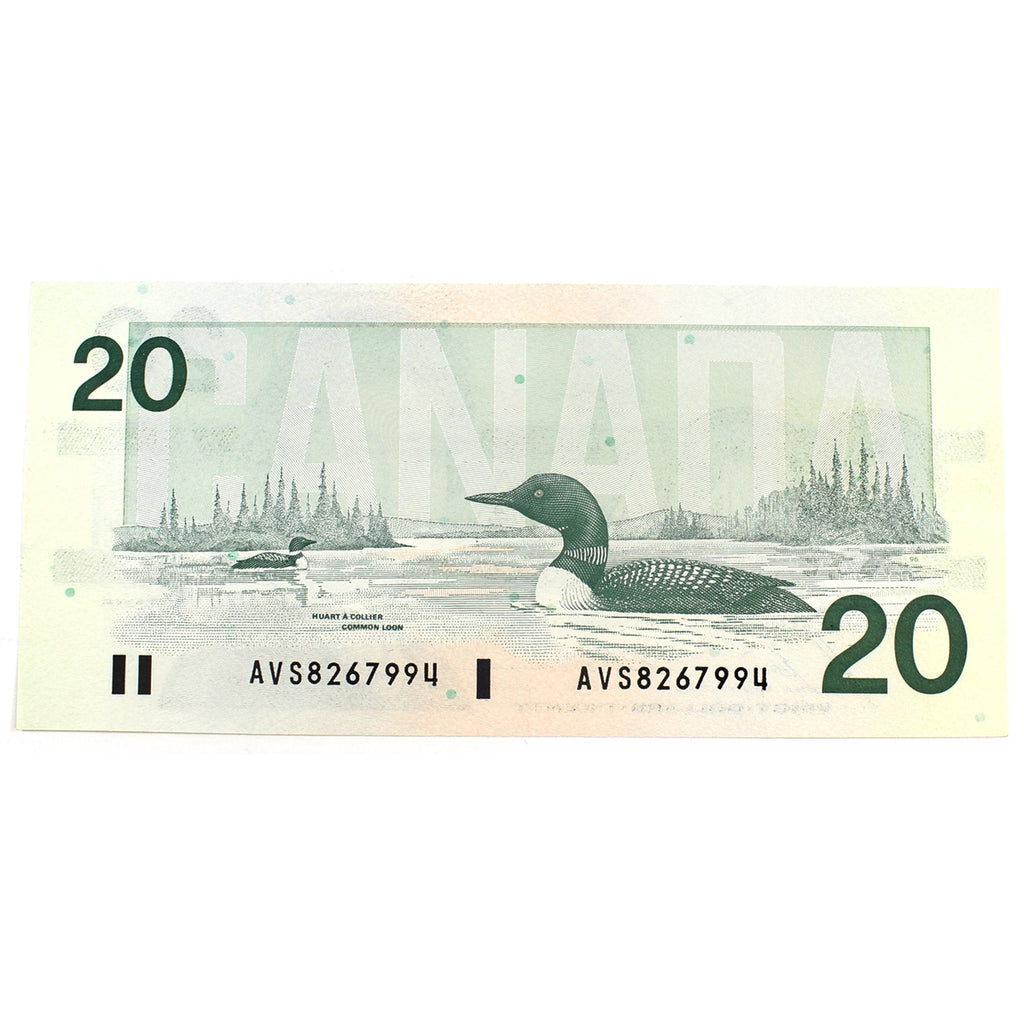 BC-58b-i 1991 Canada $20 Bonin-Thiessen, AVS, Choice Uncirculated (CUNC63)