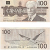 BC-60a 1988 Canada $100 Thiessen-Crow, AJS, Almost Uncirculated (AU50)