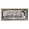BC-40b 1954 Canada $10 Beattie-Rasminsky, I/V, EF-AU (EF45)