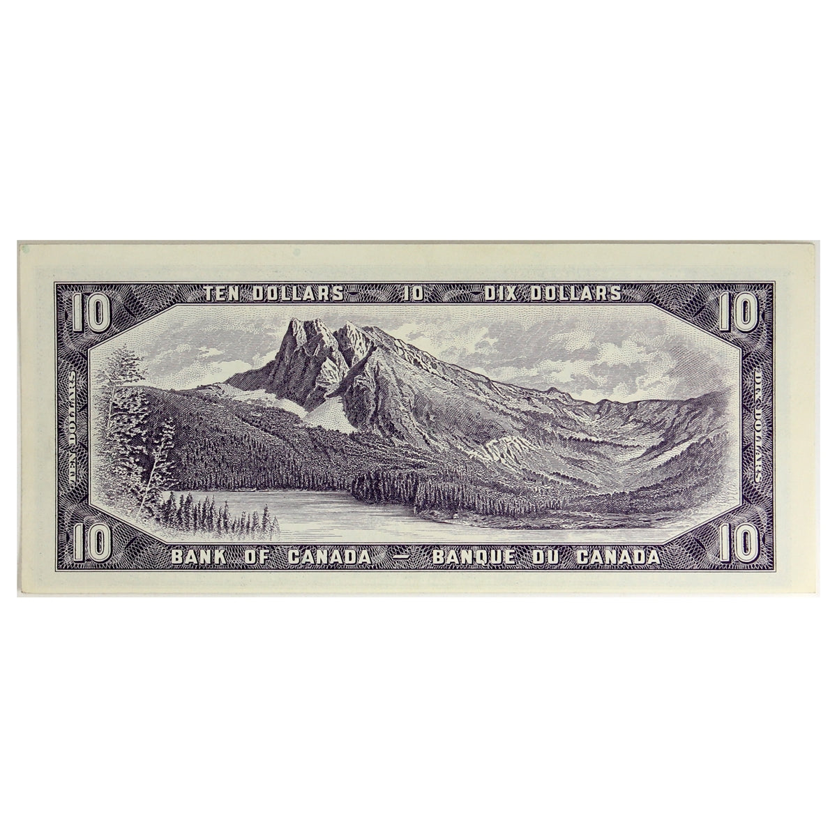 BC-40b 1954 Canada $10 Beattie-Rasminsky, I/V, EF-AU (EF45)