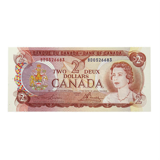BC-47a 1974 Canada $2 Lawson-Bouey, BD, Uncirculated (MS60)