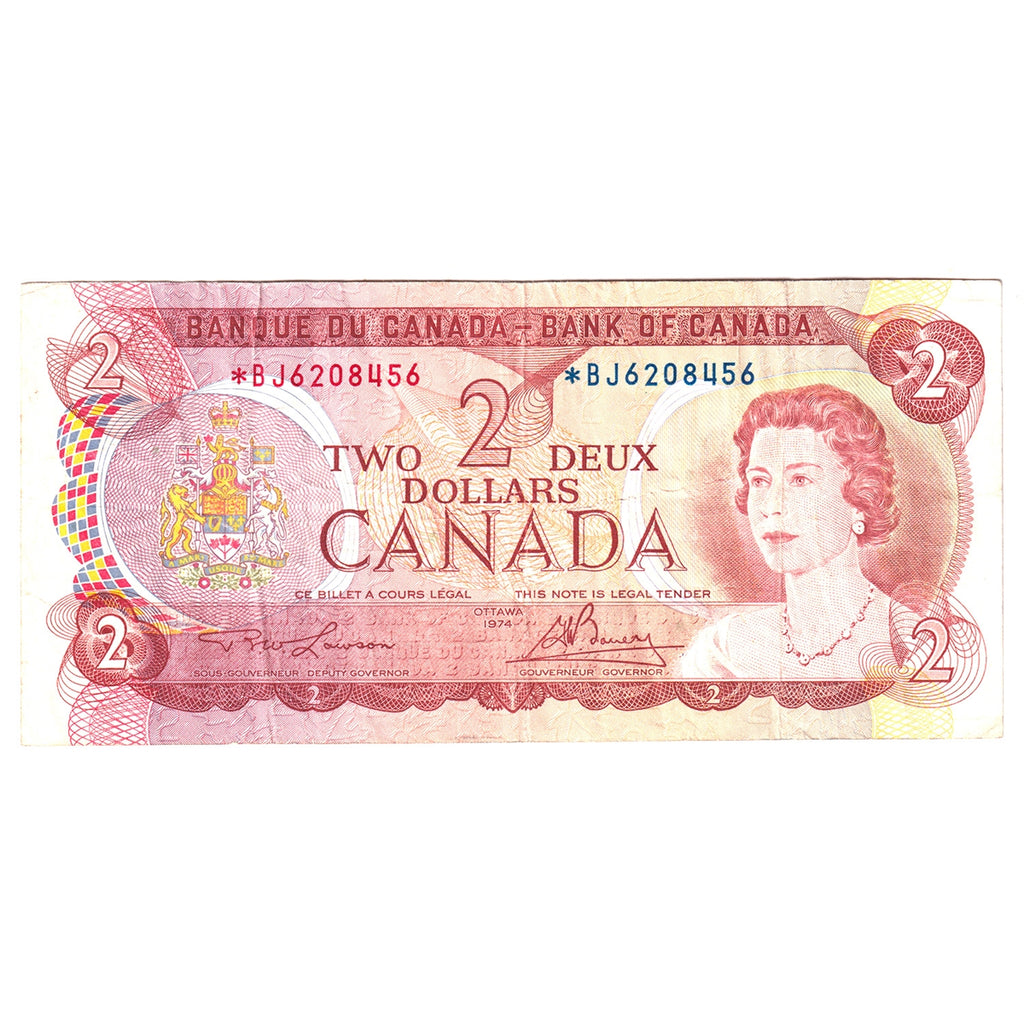 BC-47aA 1974 Canada $2 Lawson-Bouey, *BJ, F-VF (F15)