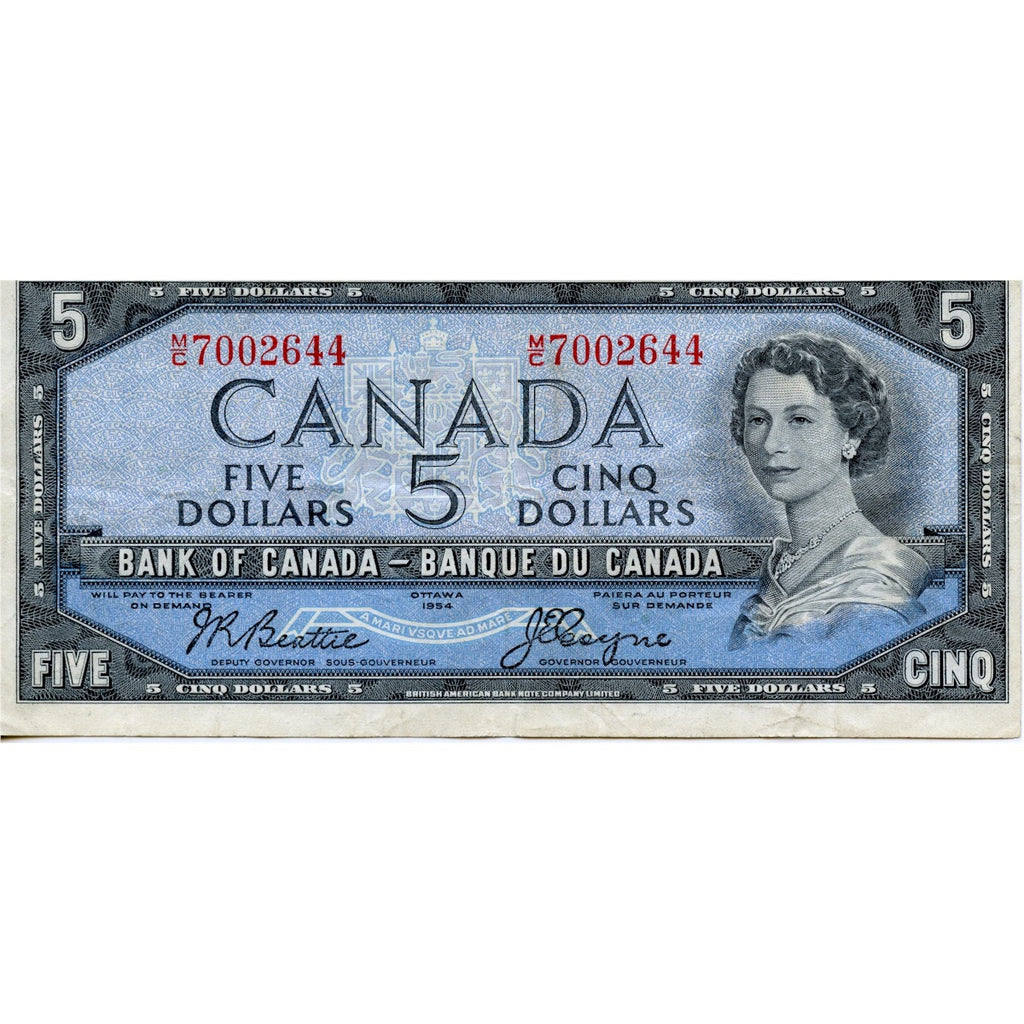 BC-39a 1954 Canada $5 Beattie-Coyne, M/C, Very Fine (VF20)