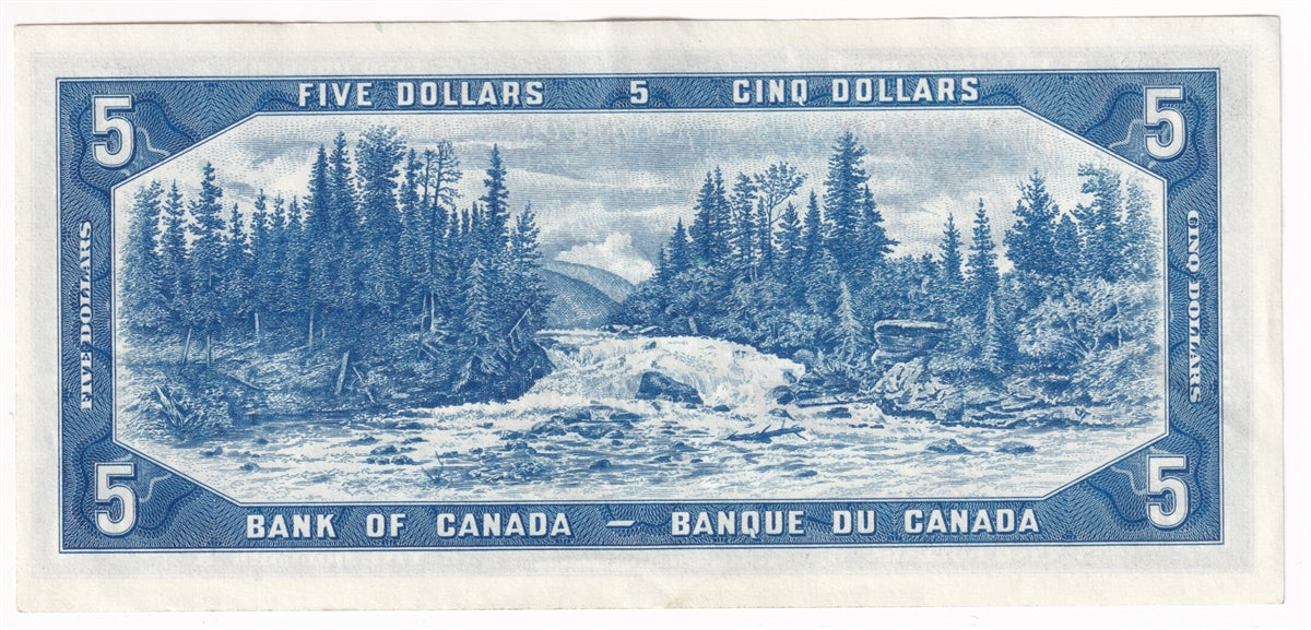 BC-39a 1954 Canada $5 Beattie-Coyne, M/C, Almost Uncirculated (AU50)
