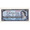 BC-39a-i 1954 Canada $5 Beattie-Coyne, U/C, VF-EF (VF30)