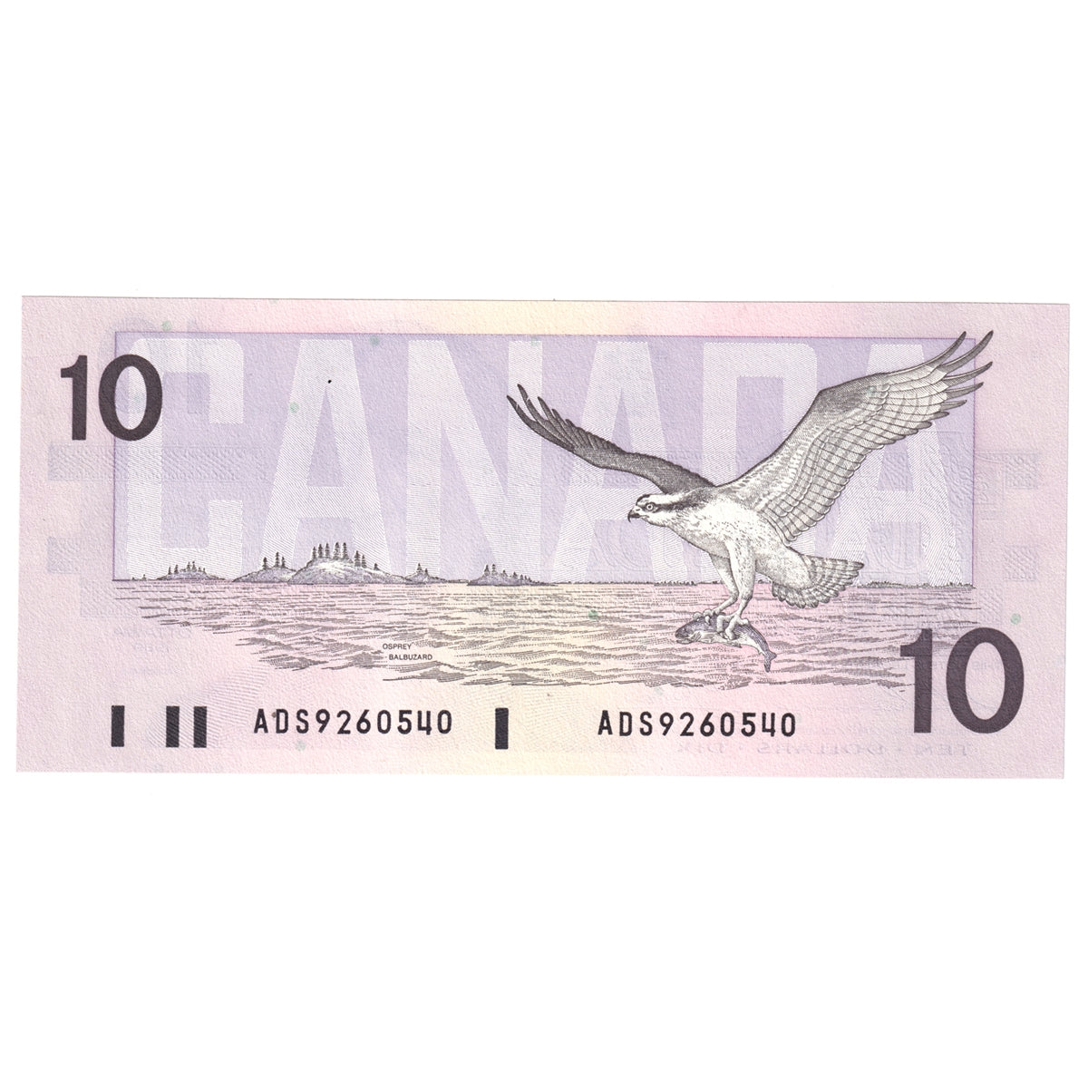 BC-57a 1989 Canada $10 Thiessen-Crow, ADS, AU-UNC (AU55)