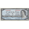 BC-39b 1954 Canada $5 Beattie-Rasminsky, P/S, Extra Fine (EF40)