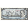 BC-39b 1954 Canada $5 Beattie-Rasminsky, R/X, Extra Fine (EF40)